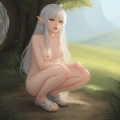 00277-[number]-2990190793-8k, masterpiece, high quality, 4k, best quality, nude, nsfw,  (ahegao), on knees, fantasy setting, elf girl