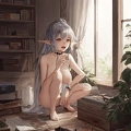 00324-[number]-3308585174-8k, masterpiece, high quality, 4k, best quality, nude, nsfw,  (ahegao), on knees, fantasy setting, elf girl, leaking