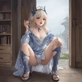 00365-[number]-494467247-8k, masterpiece, high quality, 4k, best quality, panties, nsfw,  (ahegao), on knees, fantasy setting, elf girl, leaking