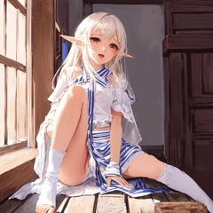00472-[number]-23732440-8k, masterpiece, high quality, 4k, best quality, panties, nsfw,  (ahegao), on knees, fantasy setting, elf girl, prison