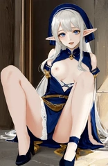 00547-[number]-2334599534-8k, masterpiece, high quality, 4k, best quality, panties, nsfw,  (ahegao), on knees, fantasy setting, elf girl