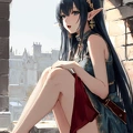 00545-[number]-2334599532-8k, masterpiece, high quality, 4k, best quality, panties, nsfw,  (ahegao), on knees, fantasy setting, elf girl