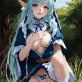 00532-[number]-2334599519-8k, masterpiece, high quality, 4k, best quality, panties, nsfw,  (ahegao), on knees, fantasy setting, elf girl