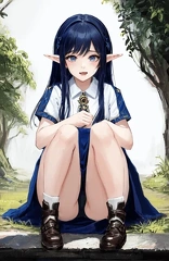 00516-[number]-2334599503-8k, masterpiece, high quality, 4k, best quality, panties, nsfw,  (ahegao), on knees, fantasy setting, elf girl