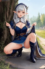 00518-[number]-2334599505-8k, masterpiece, high quality, 4k, best quality, panties, nsfw,  (ahegao), on knees, fantasy setting, elf girl