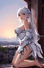 00500-[number]-2334599487-8k, masterpiece, high quality, 4k, best quality, panties, nsfw,  (ahegao), on knees, fantasy setting, elf girl