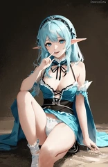 00507-[number]-2334599494-8k, masterpiece, high quality, 4k, best quality, panties, nsfw,  (ahegao), on knees, fantasy setting, elf girl