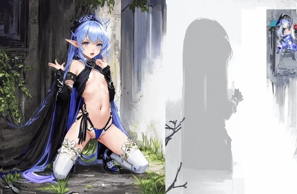 00000-[number]-3675673176-8k, masterpiece, high quality, 4k, best quality, panties, nsfw,  (ahegao), on knees, fantasy setting, elf girl