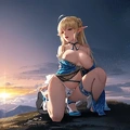 00000-[number]-3675673163-8k, masterpiece, high quality, 4k, best quality, panties, nsfw,  (ahegao), on knees, fantasy setting, elf girl