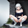 00000-[number]-3675673168-8k, masterpiece, high quality, 4k, best quality, panties, nsfw,  (ahegao), on knees, fantasy setting, elf girl