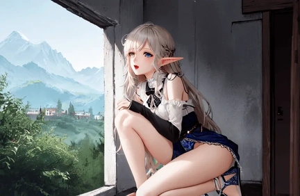 00000-[number]-3675673193-8k, masterpiece, high quality, 4k, best quality, panties, nsfw,  (ahegao), on knees, fantasy setting, elf girl