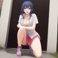 00198-[number]-578837473-Anime girl, high quality, 4k, best quality, cleavage, nsfw,  (ahegao), on knees, anime girl on knees