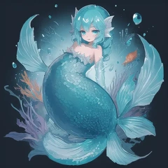 00066-[number]-1678319214-lineart, 2d , 1girl, ((monster girl, fish girl, slime, tentacles)), liquid, dripping, (furry female 0.85), monster mash, (fish),