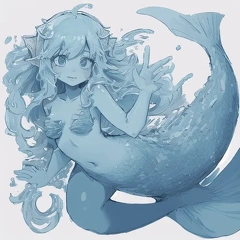 00037-[number]-1678319185-lineart, 2d , 1girl, ((monster girl, fish girl, slime, tentacles)), liquid, dripping, (furry female 0.85), monster mash, (fish),