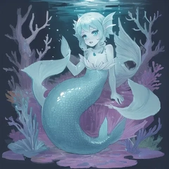 00045-[number]-1678319193-lineart, 2d , 1girl, ((monster girl, fish girl, slime, tentacles)), liquid, dripping, (furry female 0.85), monster mash, (fish),