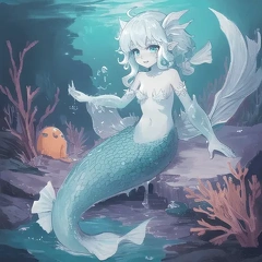 00012-[number]-1678319160-lineart, 2d , 1girl, ((monster girl, fish girl, slime, tentacles)), liquid, dripping, (furry female 0.85), monster mash, (fish),