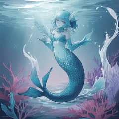 00002-[number]-264970715-lineart, 2d , 1girl, ((monster girl, fish girl, slime, tentacles)), liquid, dripping, (furry female 0.85), monster mash, (fish),