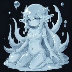 00002-[number]-3537274939-lineart, 2d , 1girl, ((monster girl, fish girl, slime, tentacles)), liquid, dripping, (furry female 0.85), monster mash, (fish)