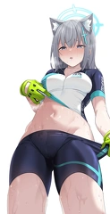 llamanatee Cycling Uniform Shiroko airing out her sweat after a long session of biking (Chicke III) [Blue Archive] zf04w6