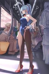 maybeharu Bunnysuit Ayaka on Train z73qgy