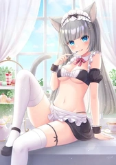 death azul cute catgirl maid ui4bvs