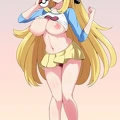 Cynthia showing off a very slutty Rosa cosplay. [Pokemon] fkblw1