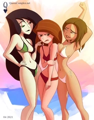 BruhSoundEffect1 Looks like you've got some room to grow - Shego, Kim, Bonnie (QueenComplex) [Kim Possible] mocneb