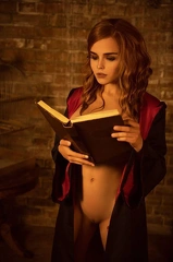 Lunacosplayer Just Hermione Reading with no undies (Kalinka Fox) [Happy Potter Movies] la2olg