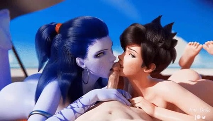 Crazypenguin444 Widowmaker And Tracer At The Beach (Ent Duke) 17Lsddp