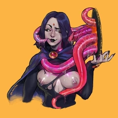 DarkSpringer Raven summoning tentacles to please her (blanclauz) 136t58t