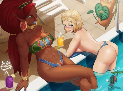 DELETED Urbosa and zelda at the pool (echosaber) jeluva