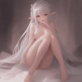 00284-[number]-2990190800-8k, masterpiece, high quality, 4k, best quality, nude, nsfw,  (ahegao), on knees, fantasy setting, elf girl