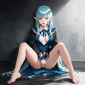 00462-[number]-23732430-8k, masterpiece, high quality, 4k, best quality, panties, nsfw,  (ahegao), on knees, fantasy setting, elf girl, prison
