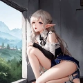 00000-[number]-3675673193-8k, masterpiece, high quality, 4k, best quality, panties, nsfw,  (ahegao), on knees, fantasy setting, elf girl
