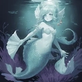 00002-[number]-1678319150-lineart, 2d , 1girl, ((monster girl, fish girl, slime, tentacles)), liquid, dripping, (furry female 0.85), monster mash, (fish),