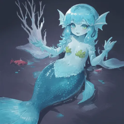 00098-[number]-1678319246-lineart, 2d , 1girl, ((monster girl, fish girl, slime, tentacles)), liquid, dripping, (furry female_0.85), monster mash, (fish),.webp