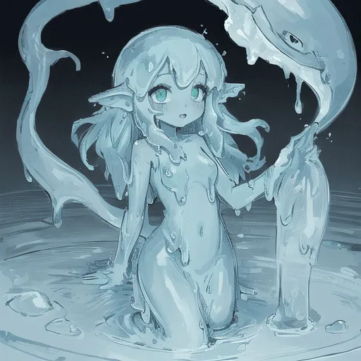 00002-[number]-1692480014-lineart, 2d , 1girl, ((monster girl, fish girl, slime, tentacles)), liquid, dripping, (furry female_0.85), monster mash, (fish),.webp
